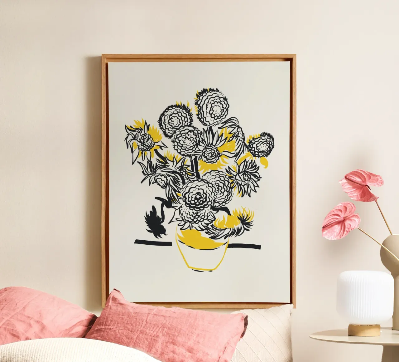 Sunflower in two tone canvas by Little Dean