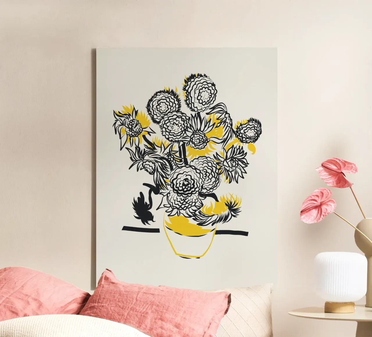 Sunflower in two tone canvas by Little Dean