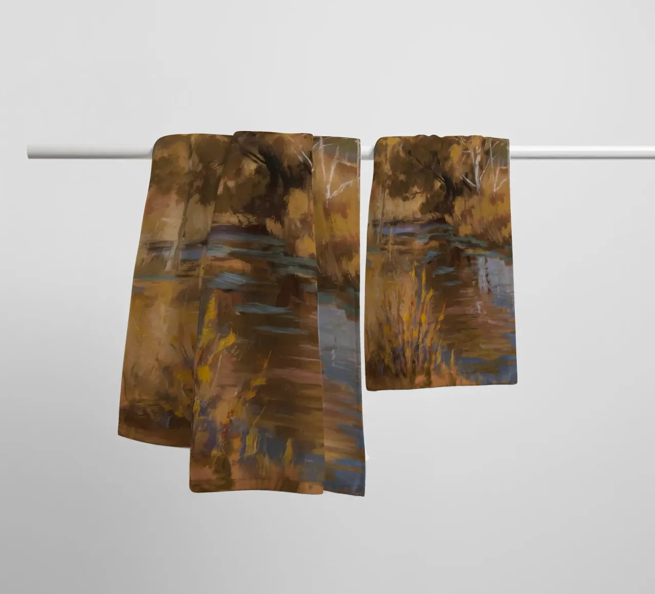 Riflessi autunnali del fiume asciugamano da bagno da Radiance Landscape