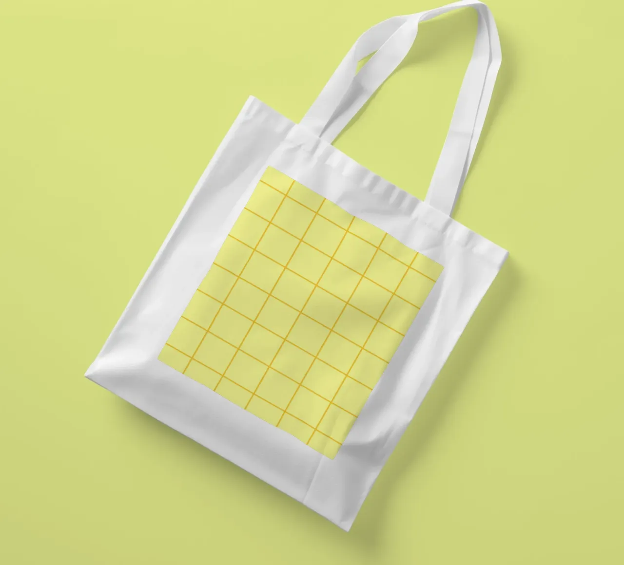 Quadri a righe - giallo limone borsa in juta da Wackapacka