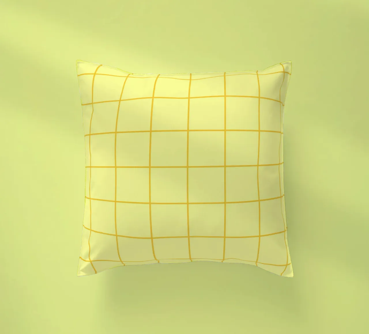 Quadri a righe - giallo limone cuscino da Wackapacka