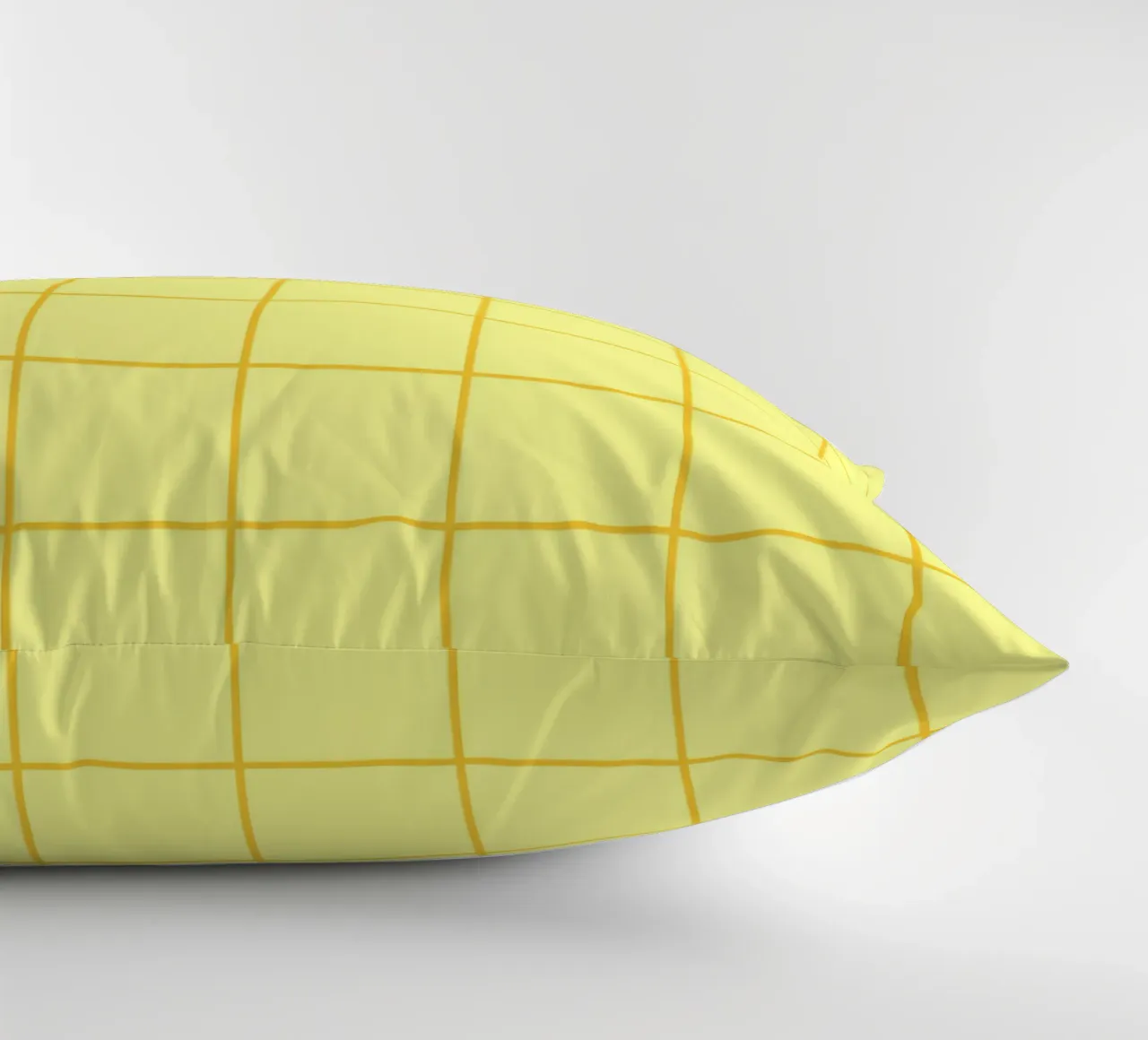 Quadri a righe - giallo limone cuscino da Wackapacka