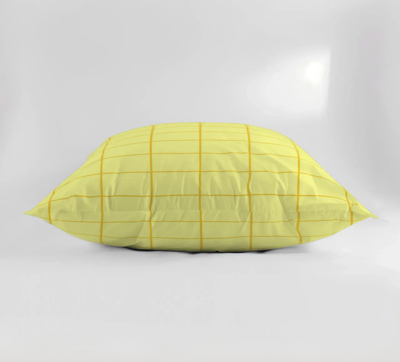 Quadri a righe - giallo limone cuscino da Wackapacka