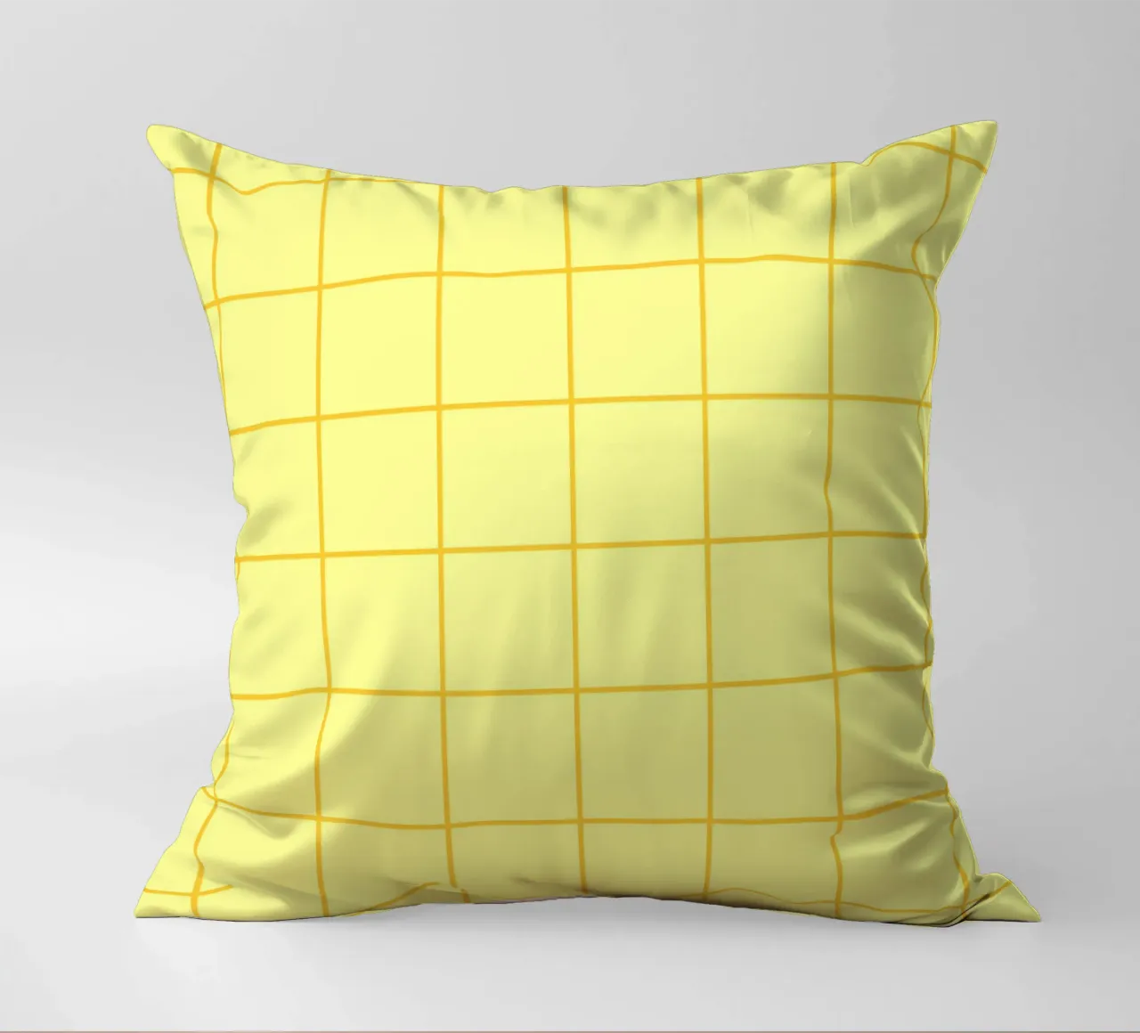 Quadri a righe - giallo limone cuscino da Wackapacka