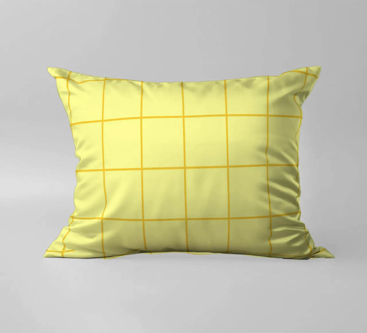 Quadri a righe - giallo limone cuscino da Wackapacka
