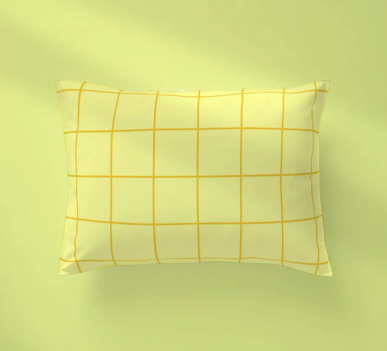 Quadri a righe - giallo limone cuscino da Wackapacka