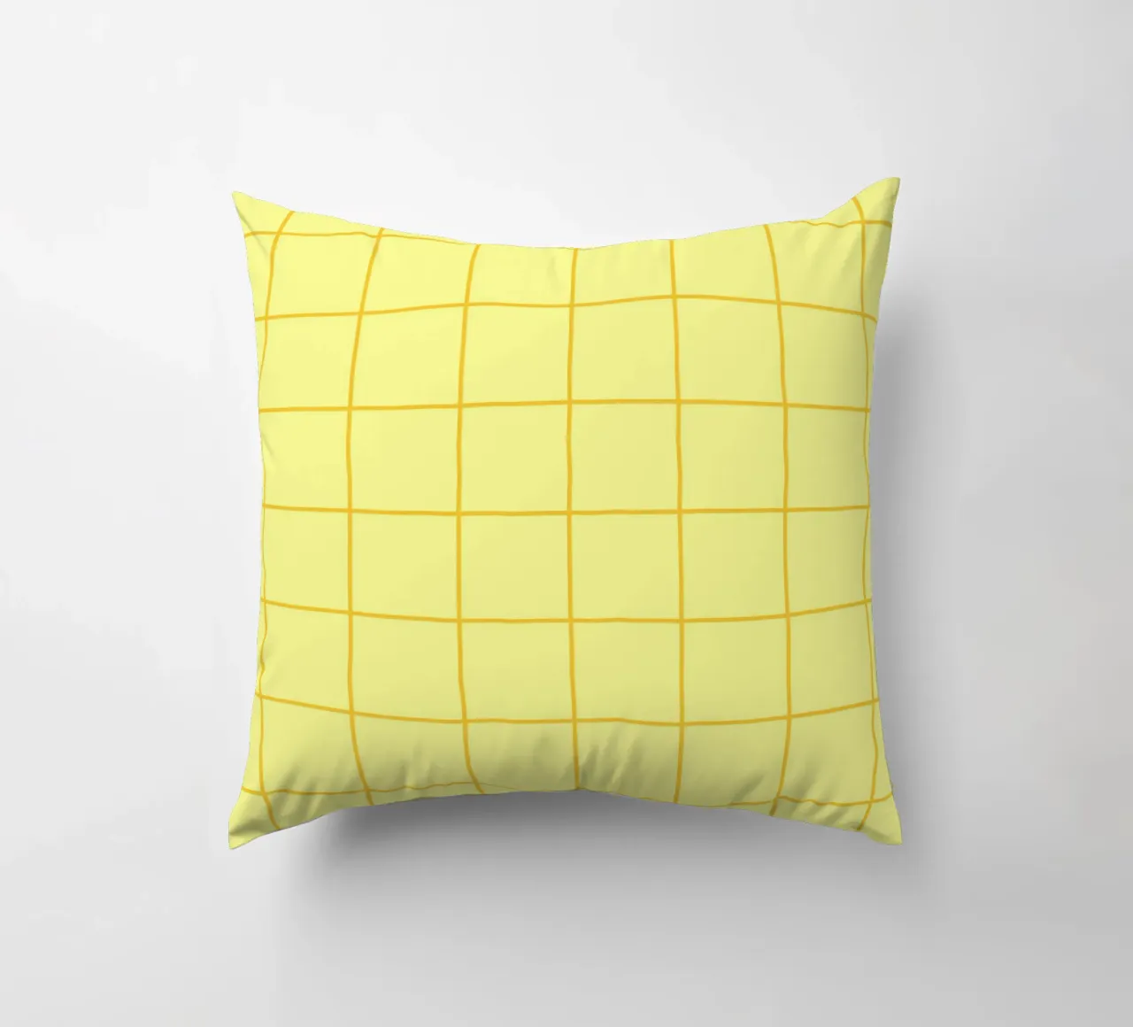 Quadri a righe - giallo limone cuscino da Wackapacka