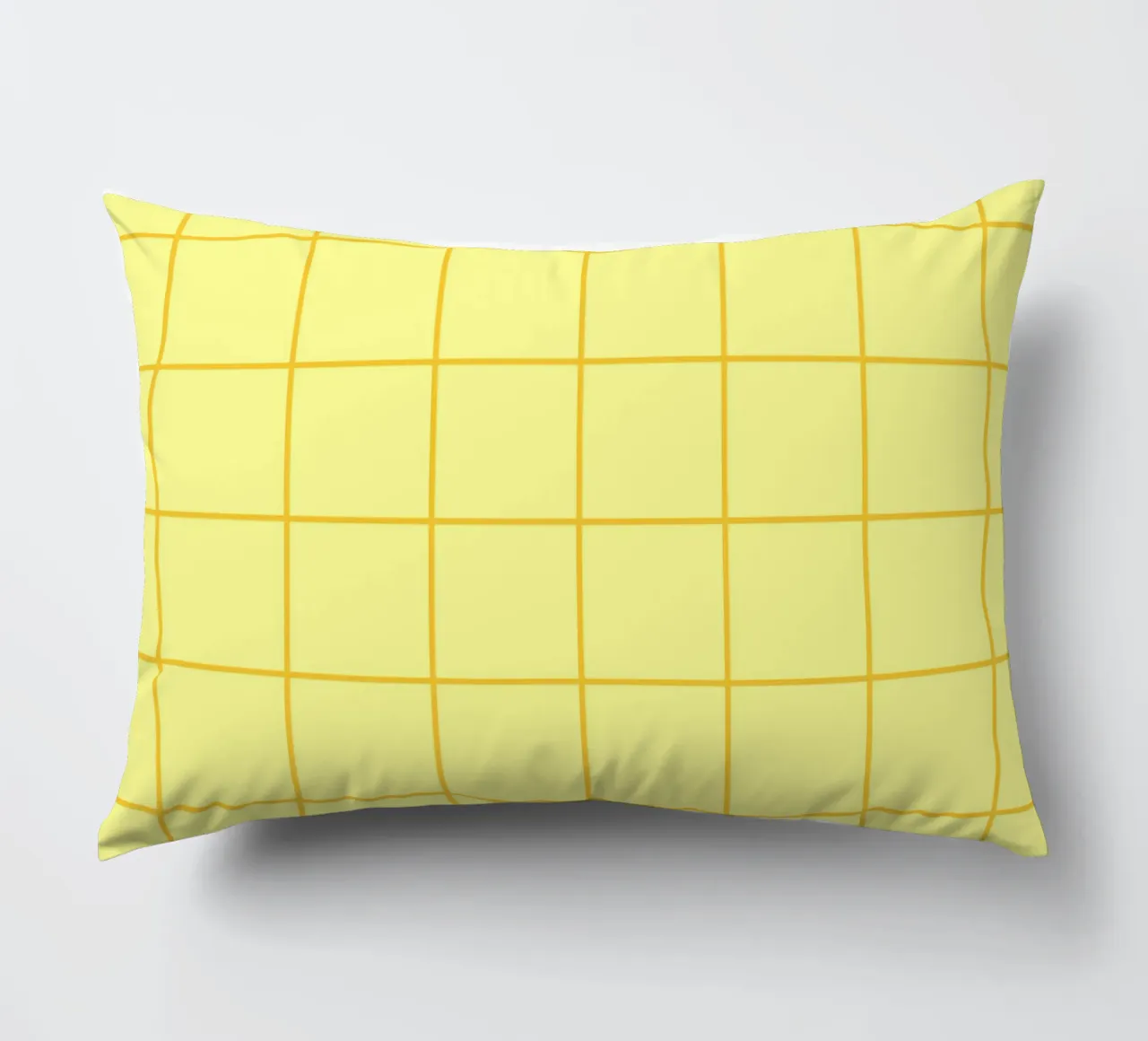 Quadri a righe - giallo limone cuscino da Wackapacka