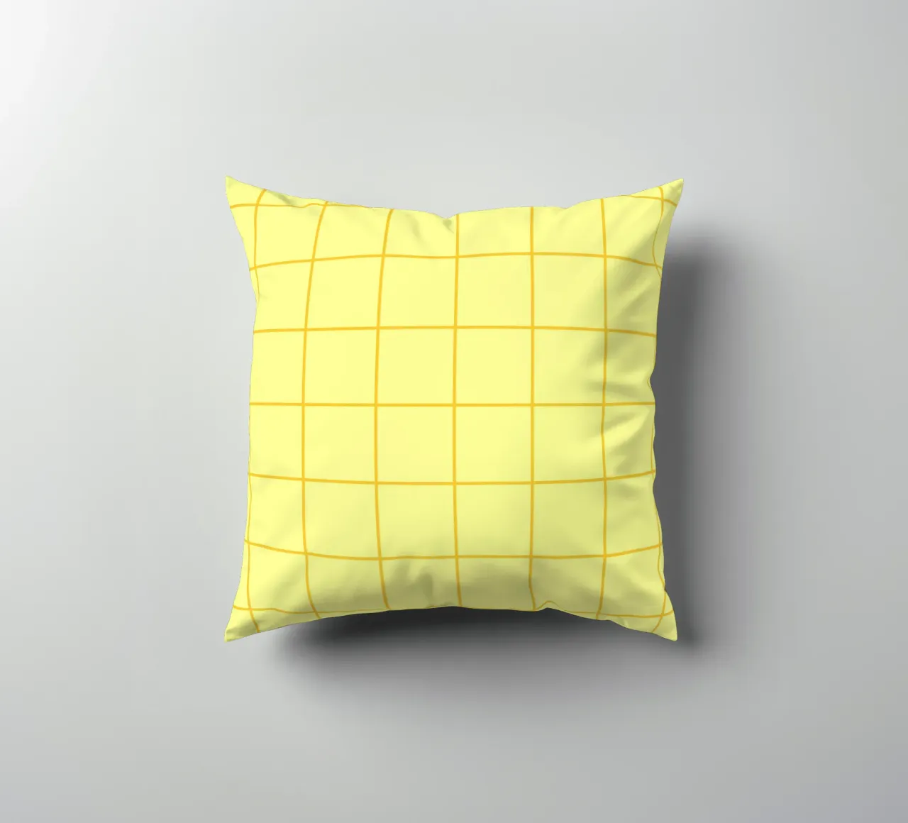 Quadri a righe - giallo limone cuscino da Wackapacka