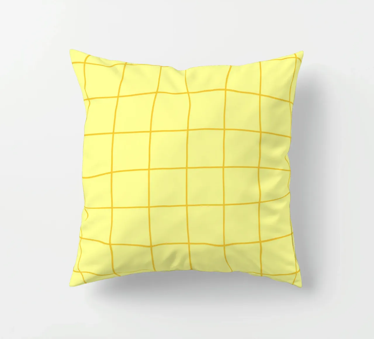 Quadri a righe - giallo limone cuscino da Wackapacka