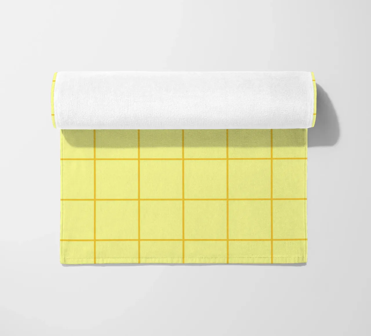Quadri a righe - giallo limone telo mare da Wackapacka