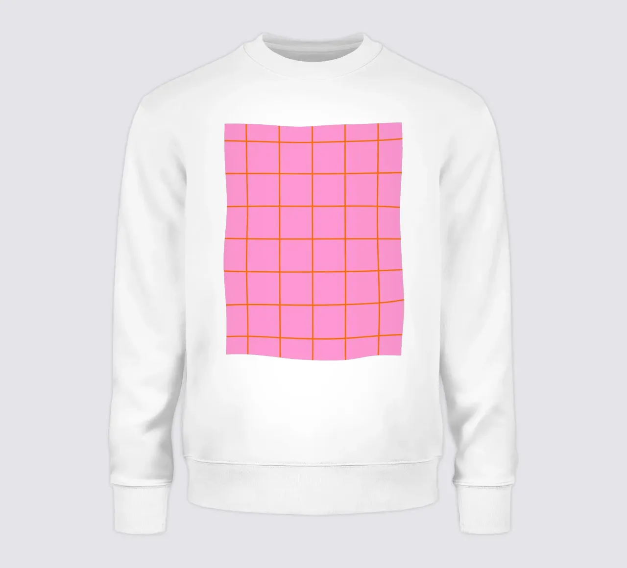 Quadrati a righe - rosa e arancione felpa da Wackapacka