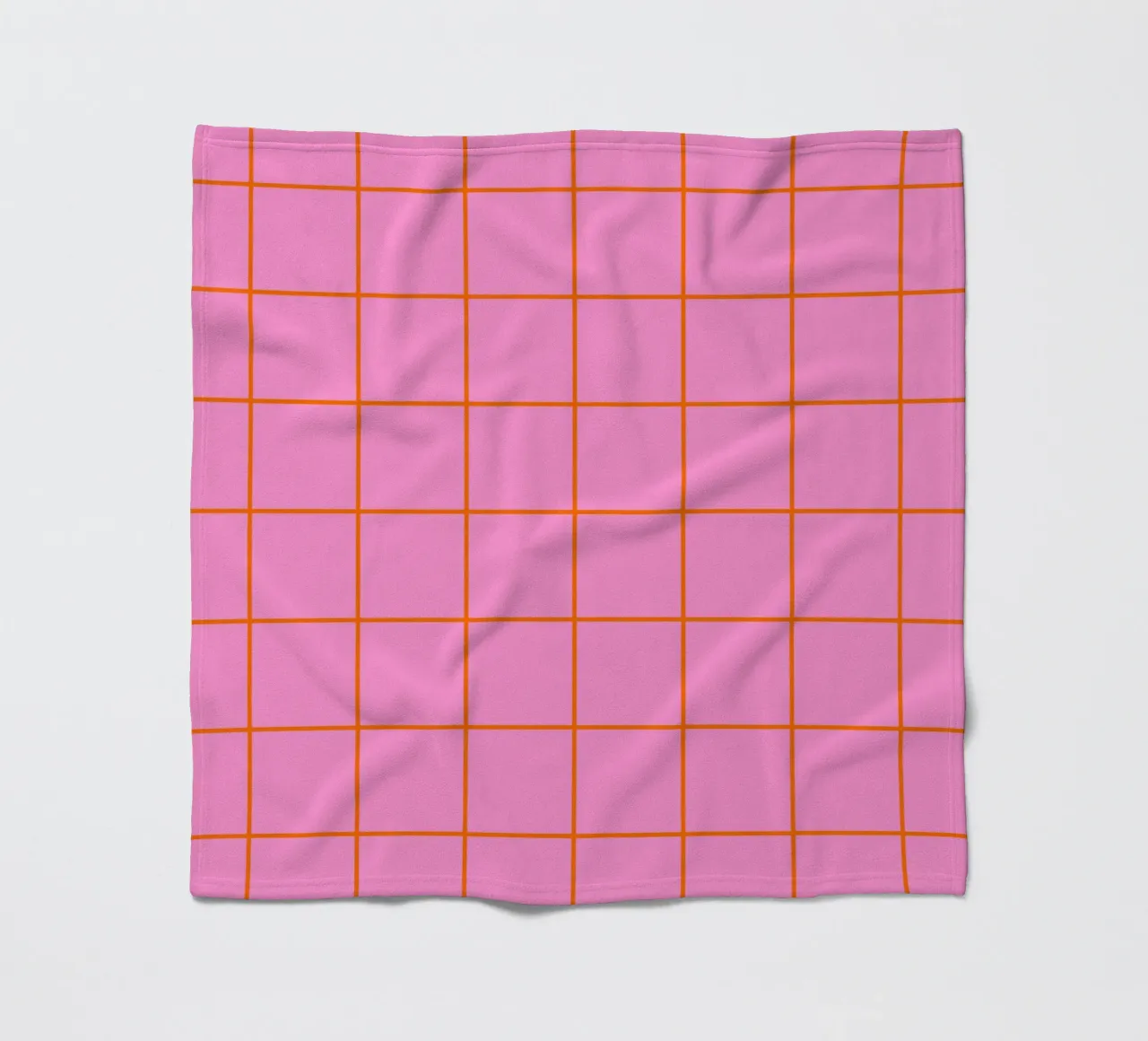 Quadrati a righe - rosa e arancione coperta in pile da Wackapacka