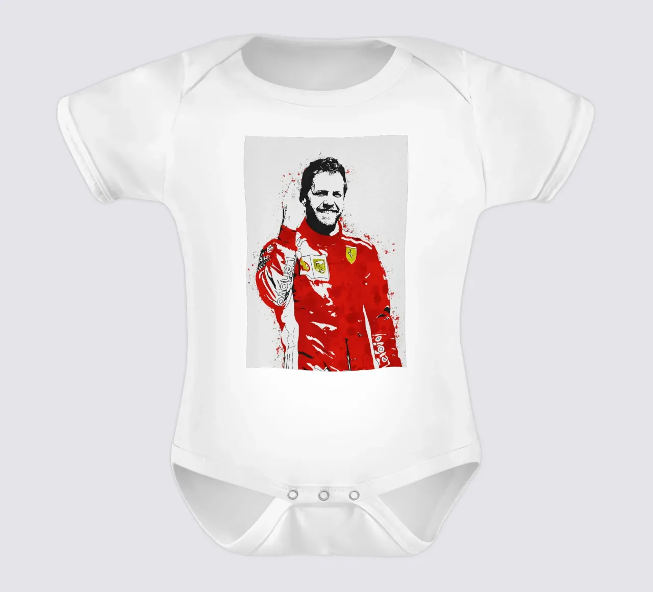 Sebastian Vettel Kurzarm Babybody von tenten
