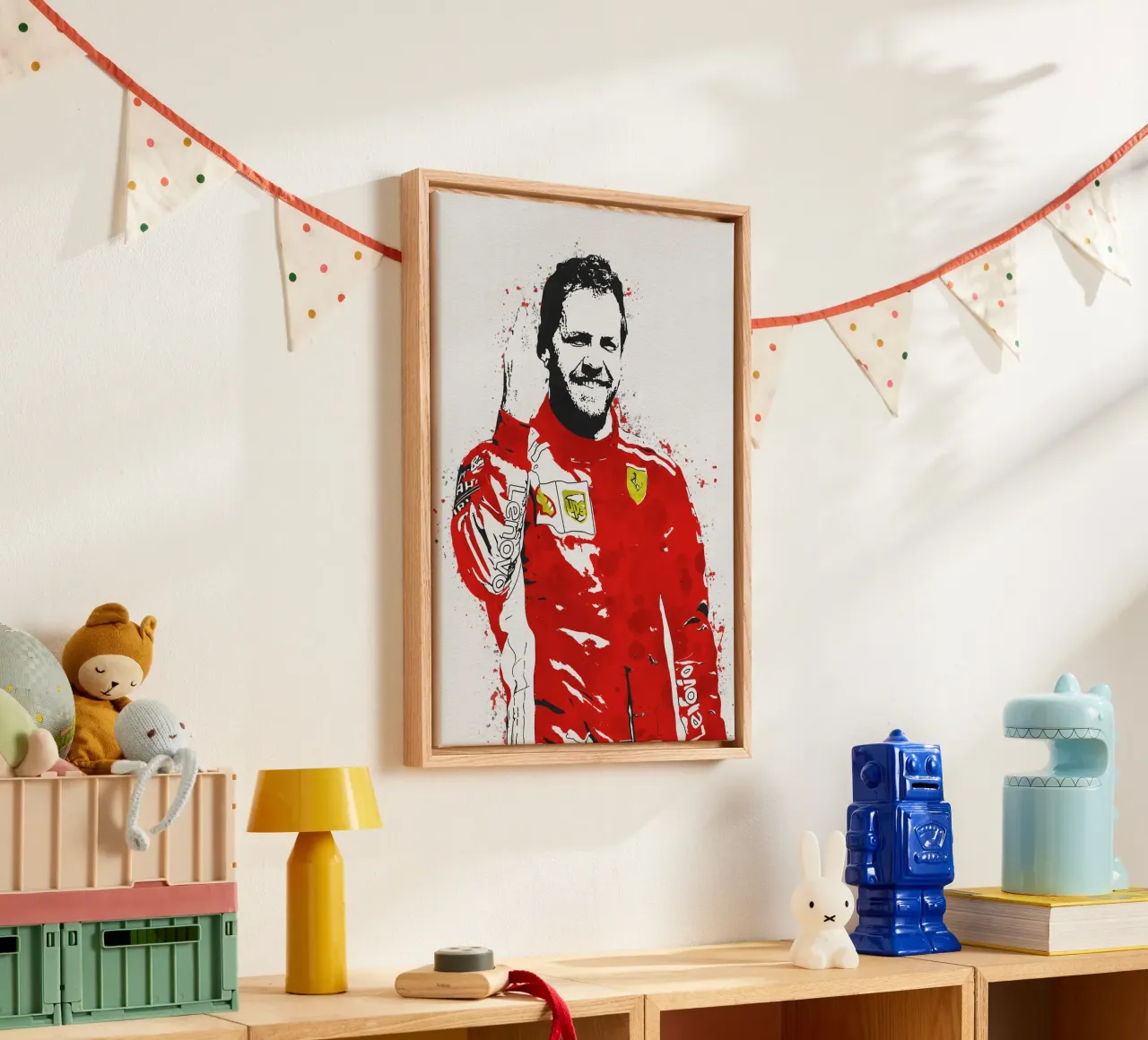Sebastian Vettel tela con Cornice a cassetta da tenten