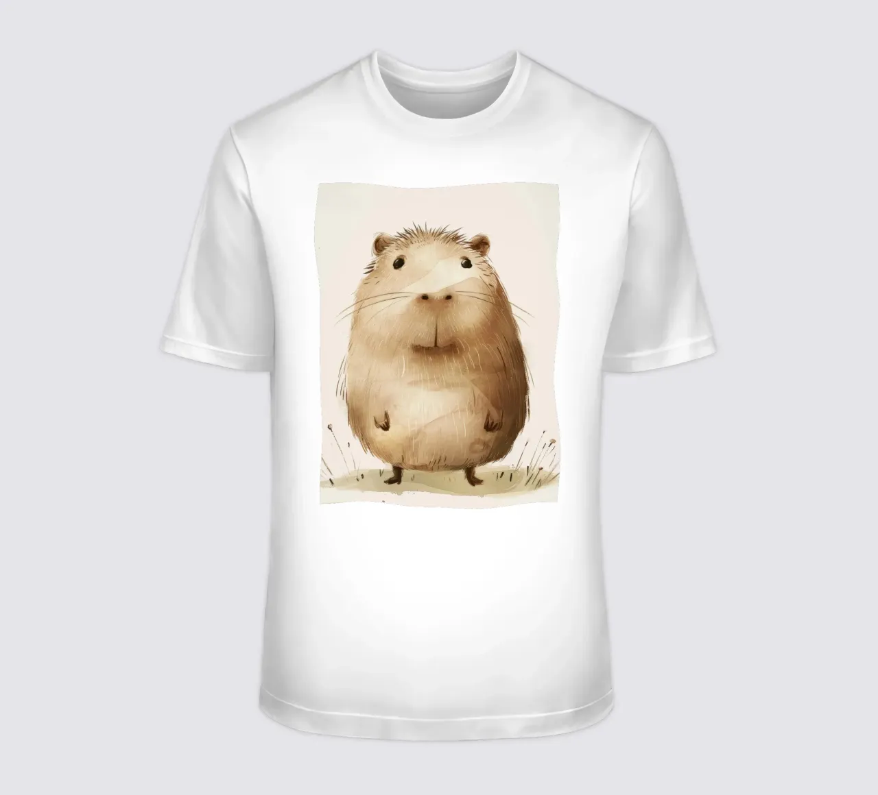Charming Capybara with Quirky, Playful Spirit t-shirt by DesignDoodle