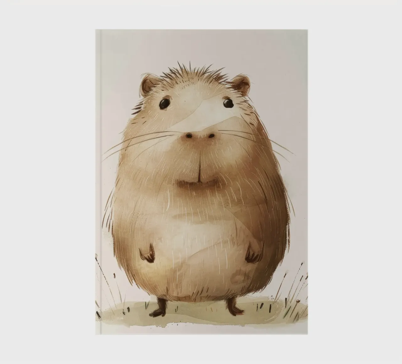 Charming Capybara with Quirky, Playful Spirit notebook by DesignDoodle