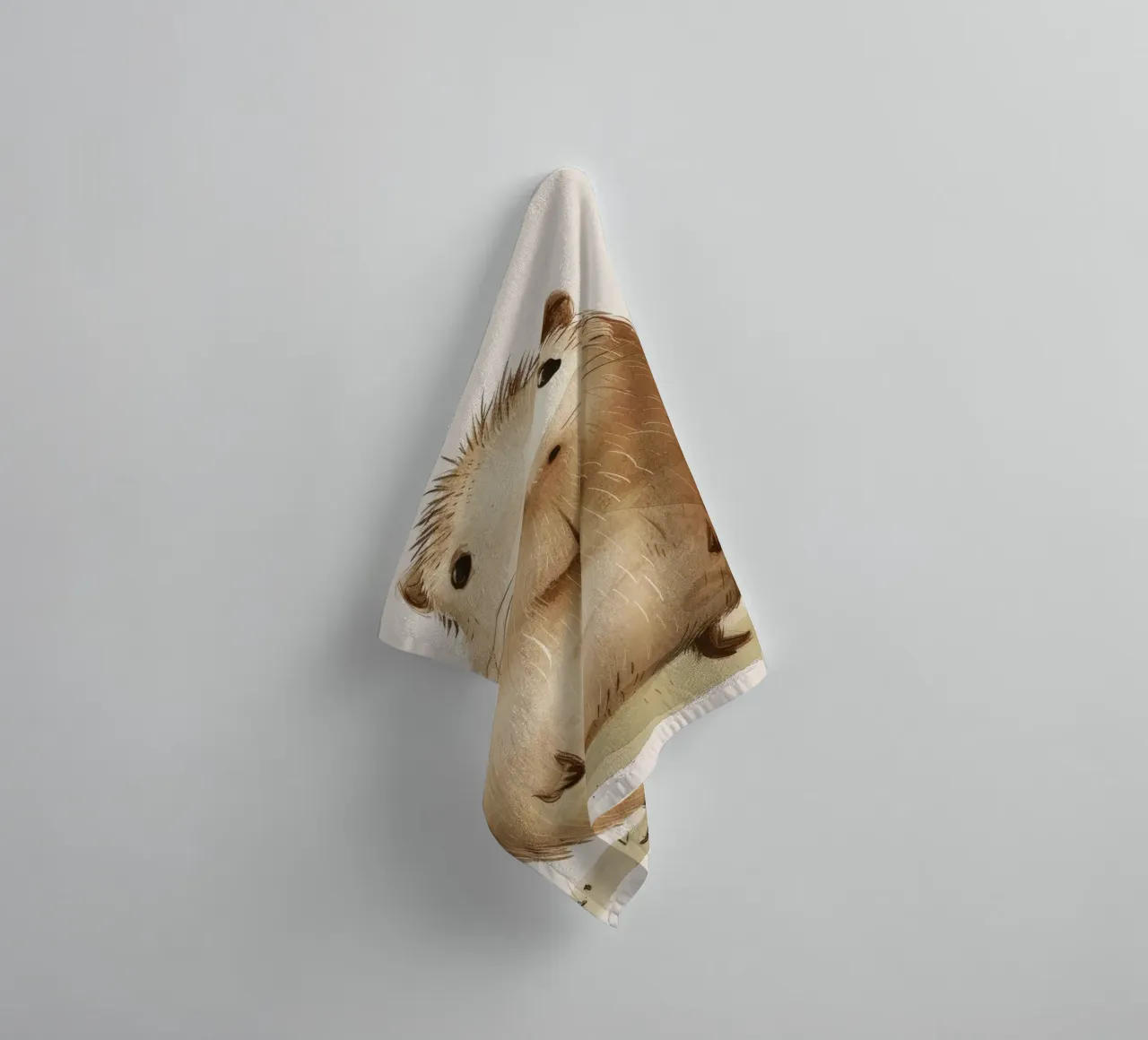 Charming Capybara with Quirky, Playful Spirit towel by DesignDoodle