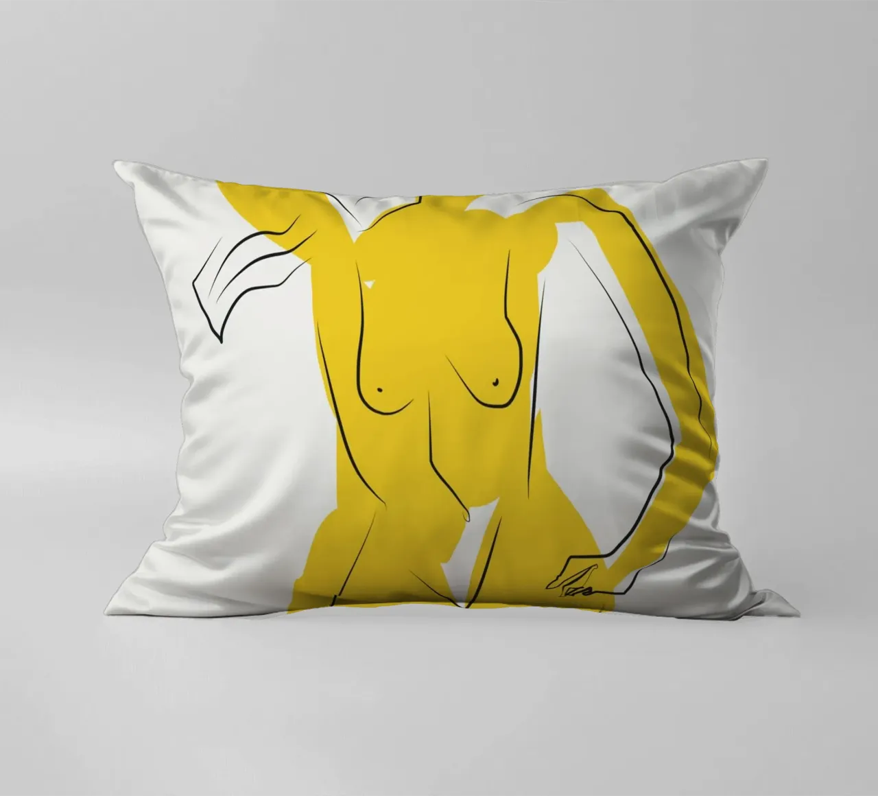 Signora in giallo cuscino da Little Dean