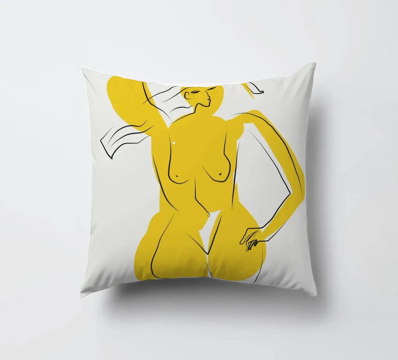 Signora in giallo cuscino da Little Dean
