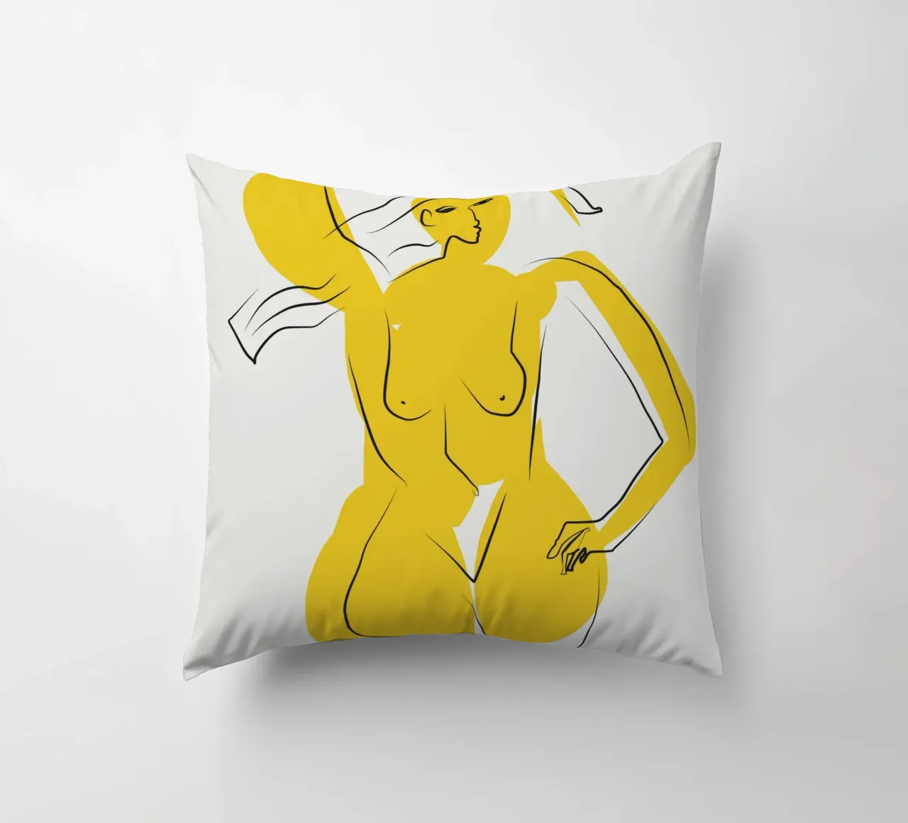 Signora in giallo cuscino da Little Dean