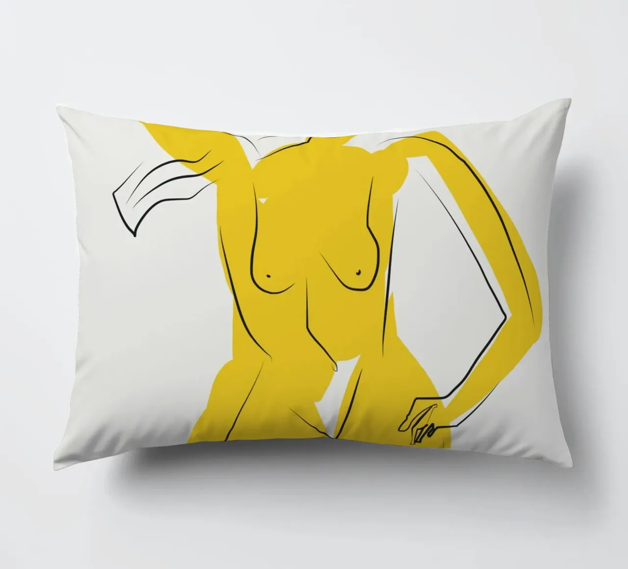 Signora in giallo cuscino da Little Dean