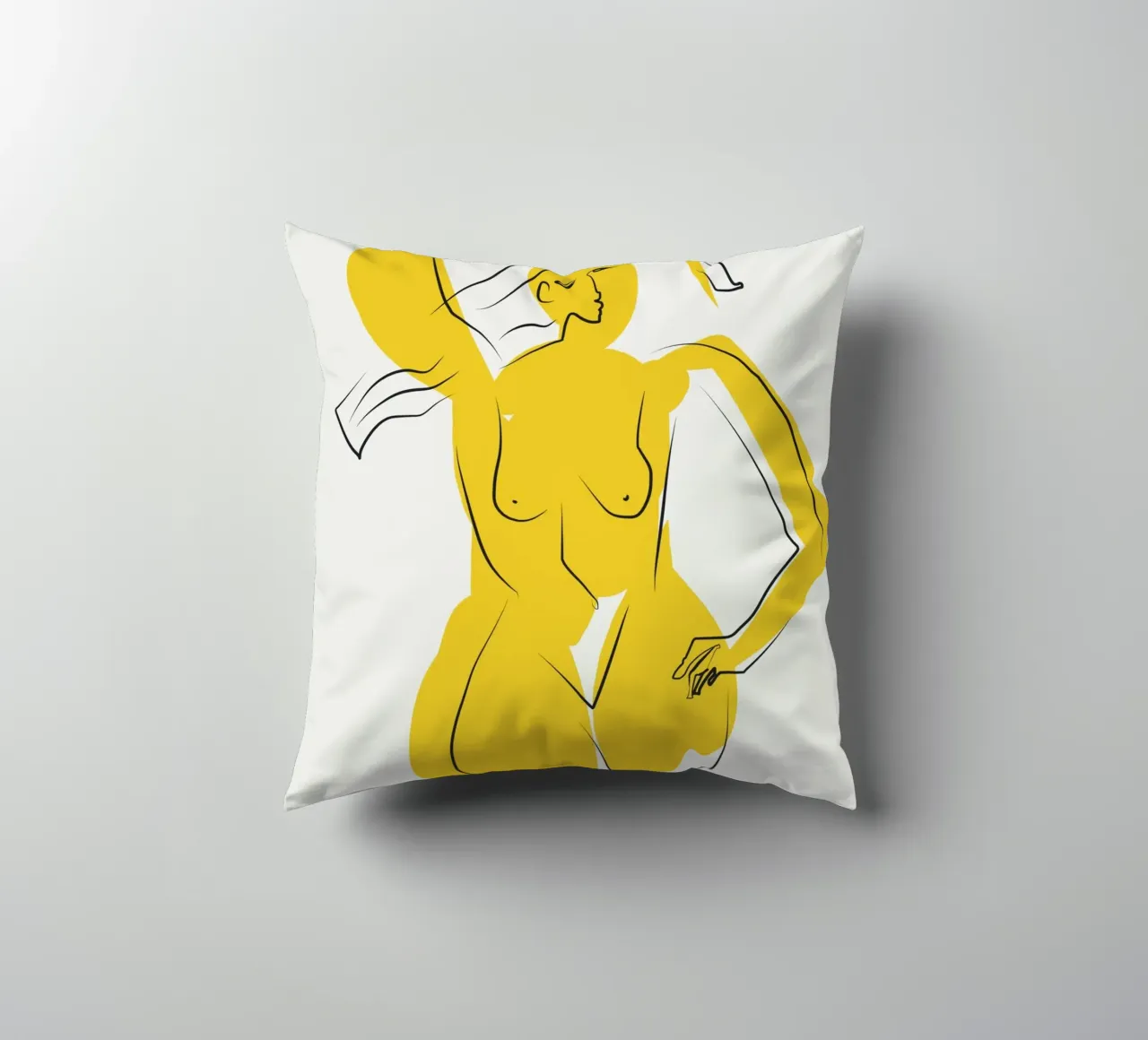 Signora in giallo cuscino da Little Dean