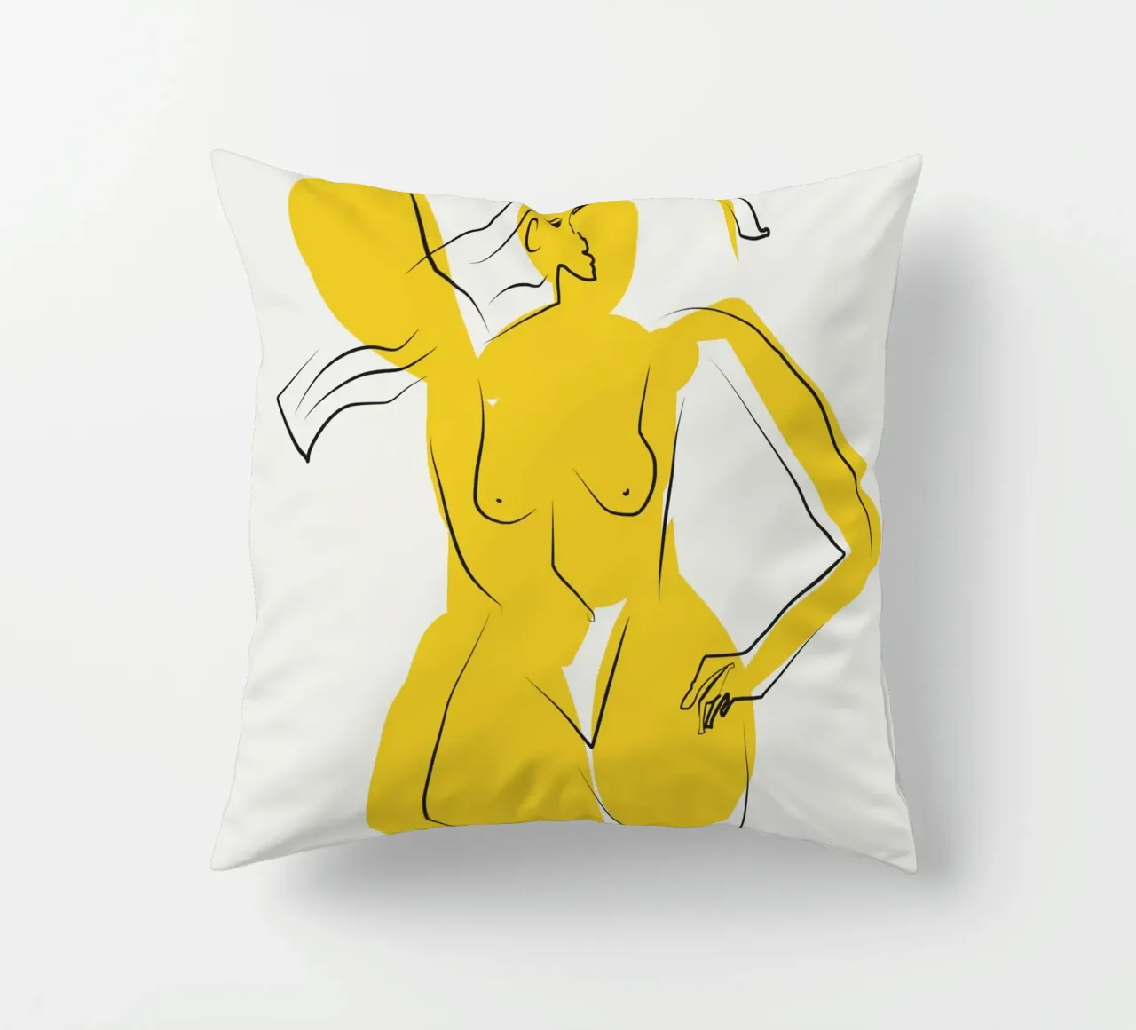 Signora in giallo cuscino da Little Dean