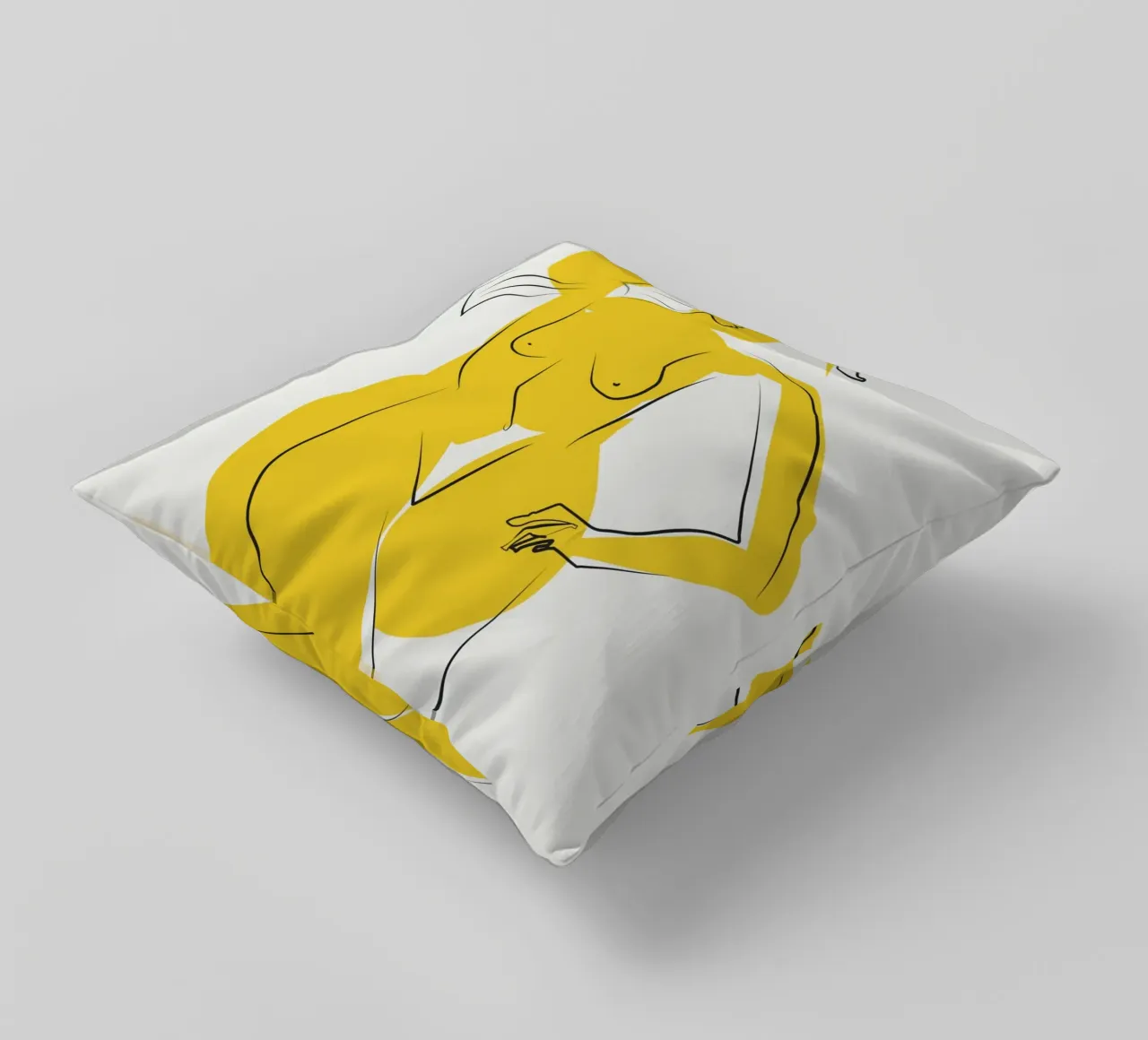 Signora in giallo cuscino da Little Dean