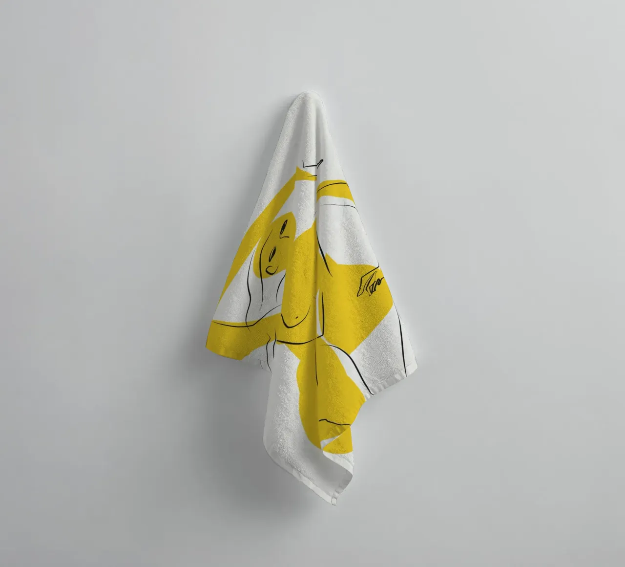 Dame en jaune serviette de bain de Little Dean