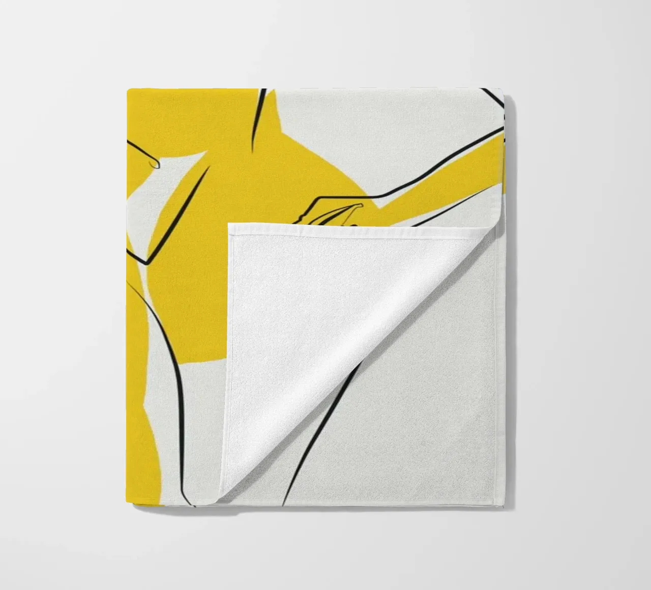 Signora in giallo telo mare da Little Dean