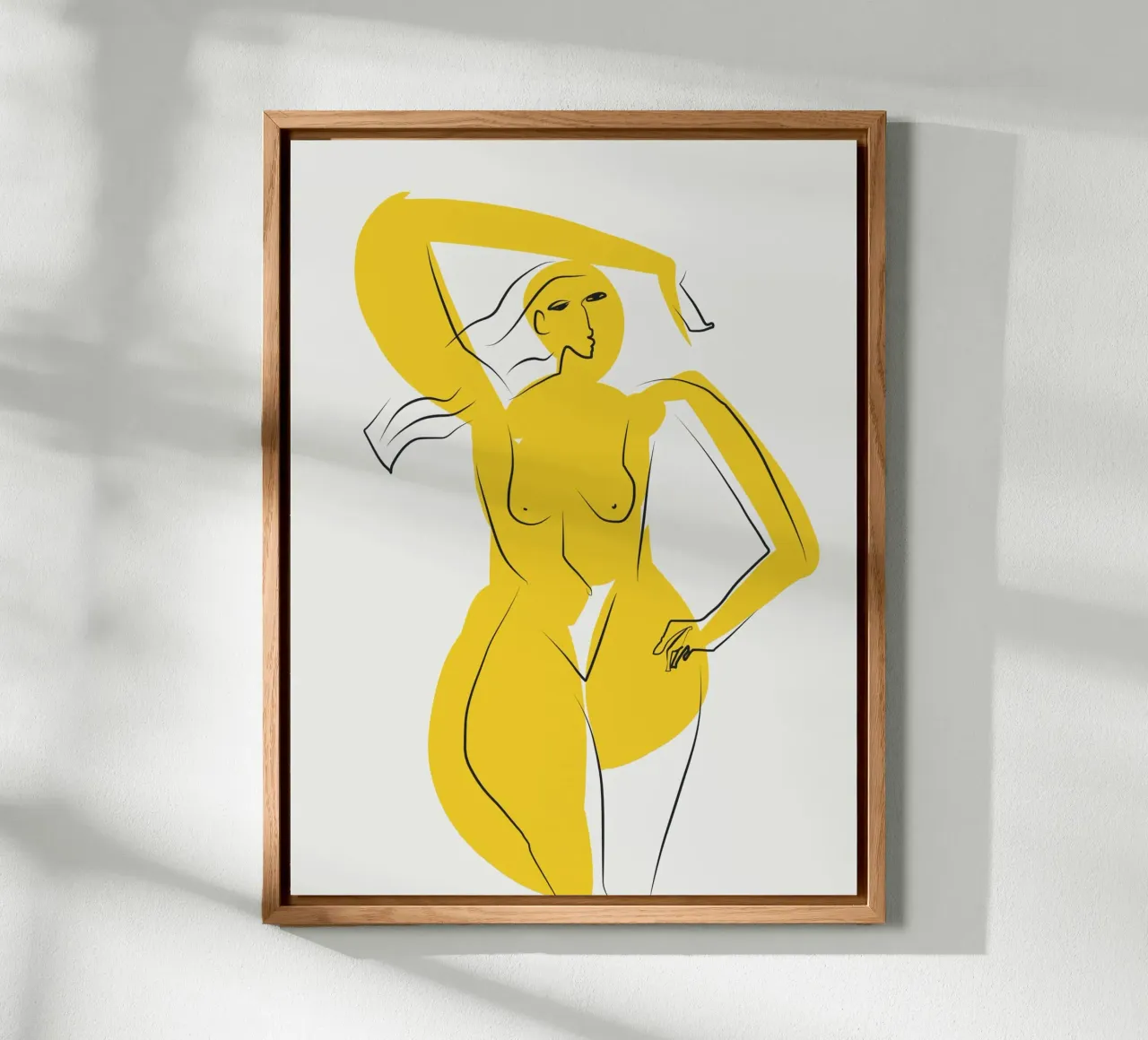 Signora in giallo alluminio dibond da Little Dean