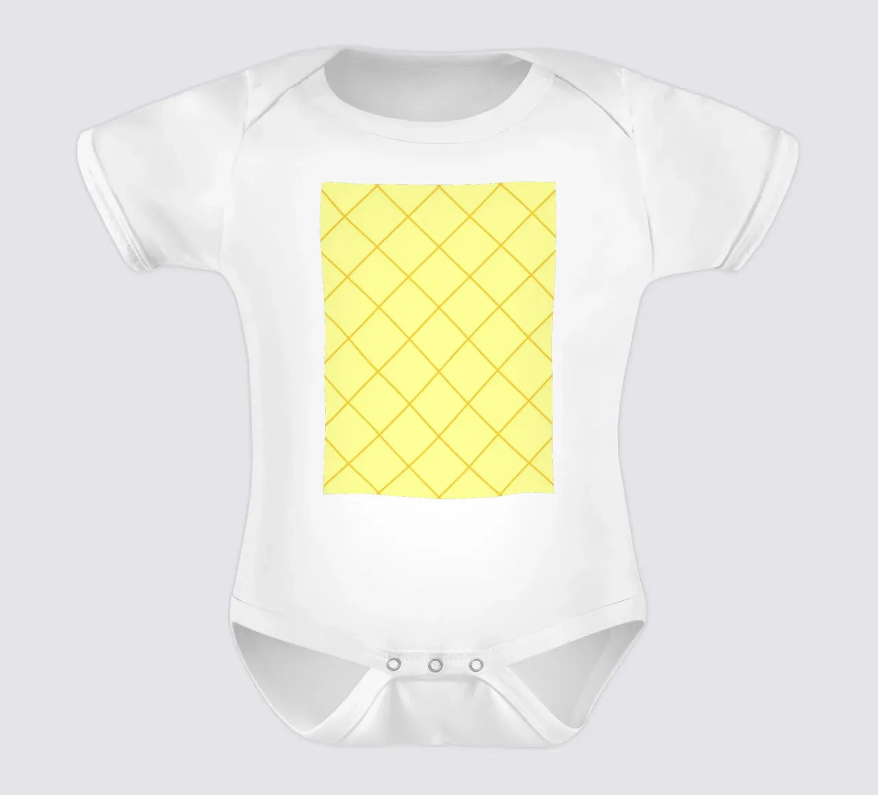 Diamanti a righe - giallo limone body neonato maniche corte da Wackapacka