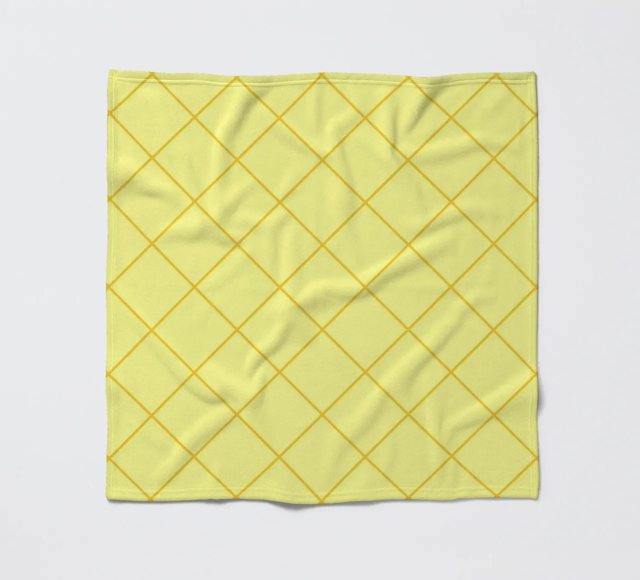 Diamanti a righe - giallo limone coperta in pile da Wackapacka