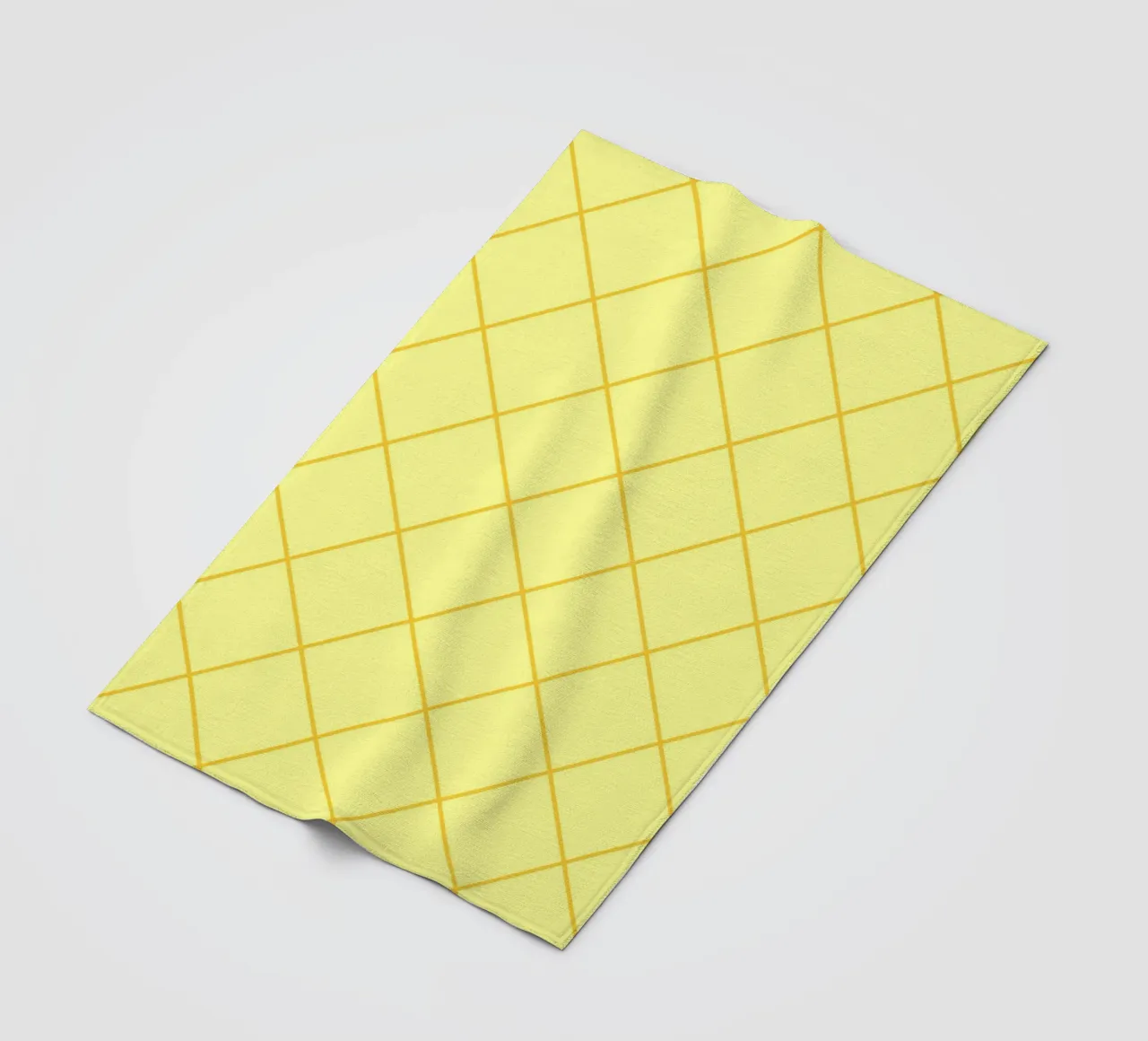 Diamanti a righe - giallo limone coperta in pile da Wackapacka