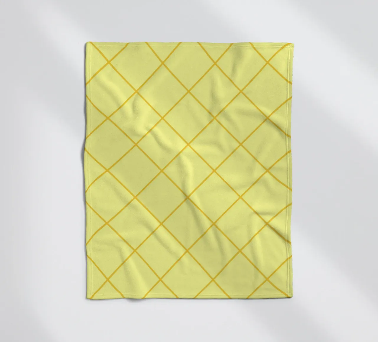 Diamanti a righe - giallo limone coperta in pile da Wackapacka
