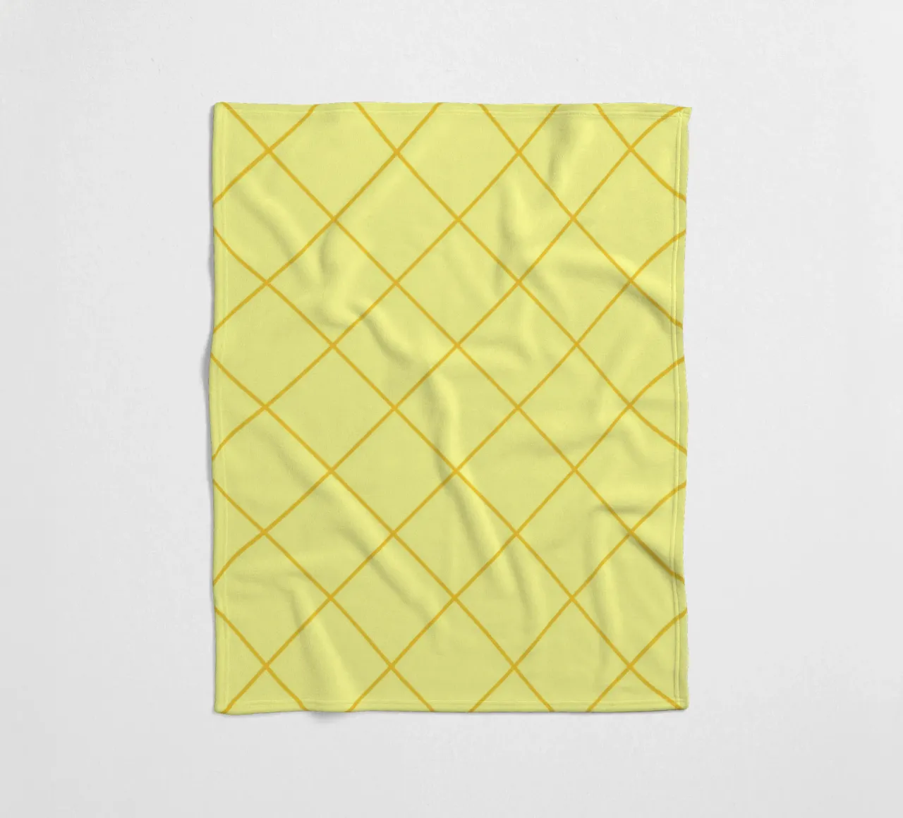 Diamanti a righe - giallo limone coperta in pile da Wackapacka