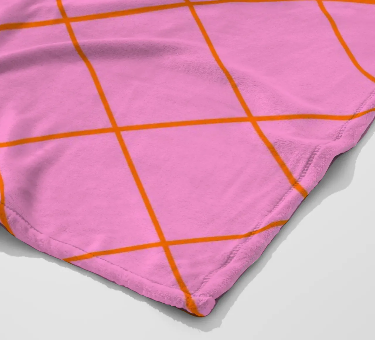 Diamanti a strisce - arancio e rosa coperta in pile da Wackapacka