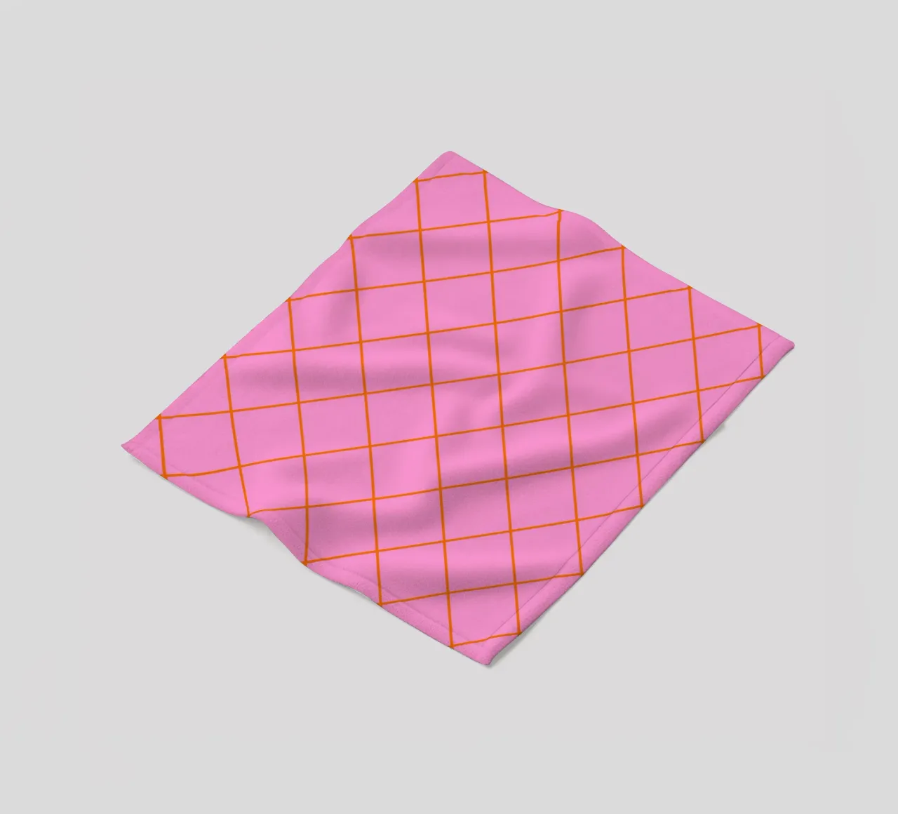 Diamanti a strisce - arancio e rosa coperta in pile da Wackapacka