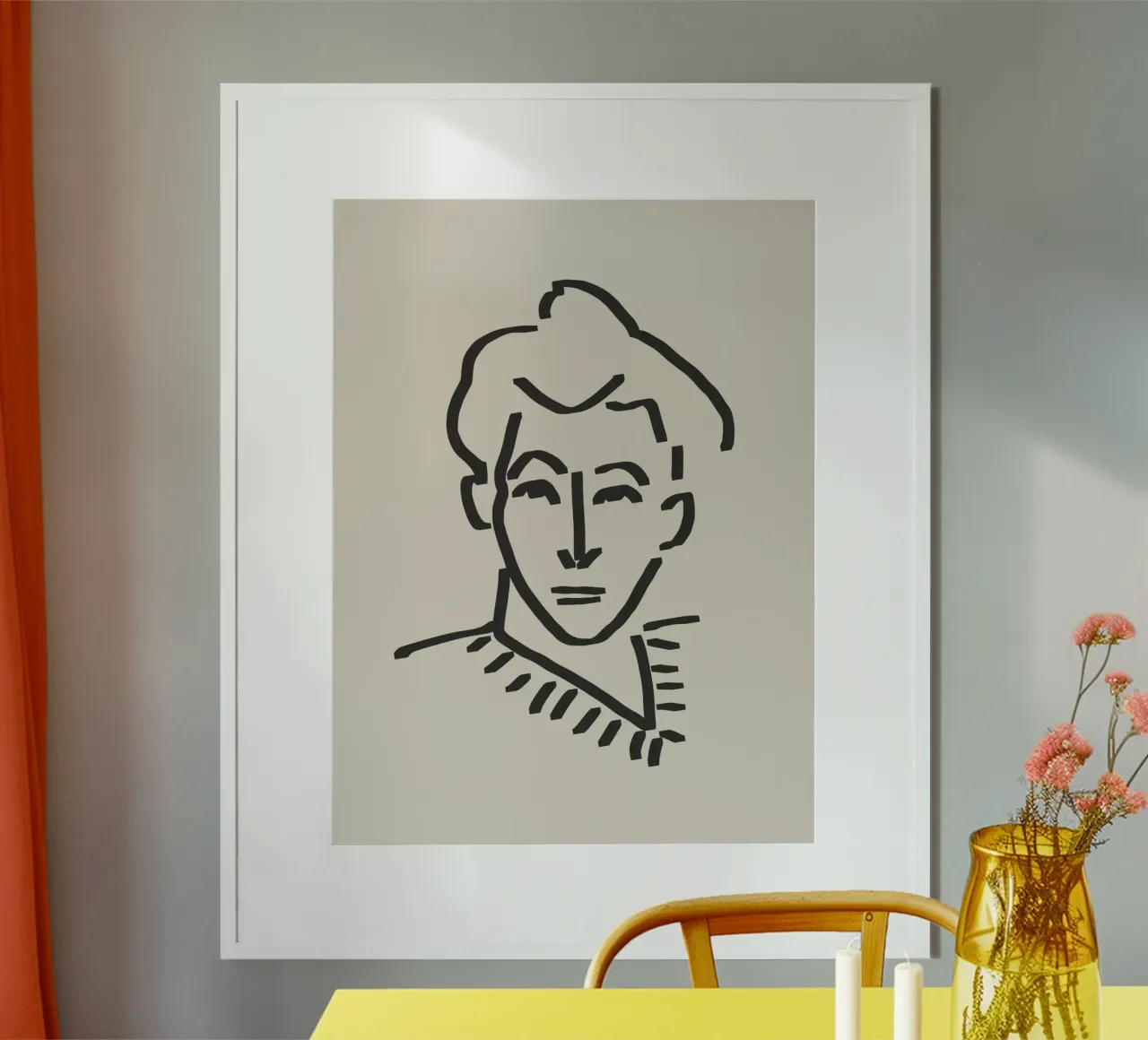 Ritratto candido in line art 01 poster da Little Dean