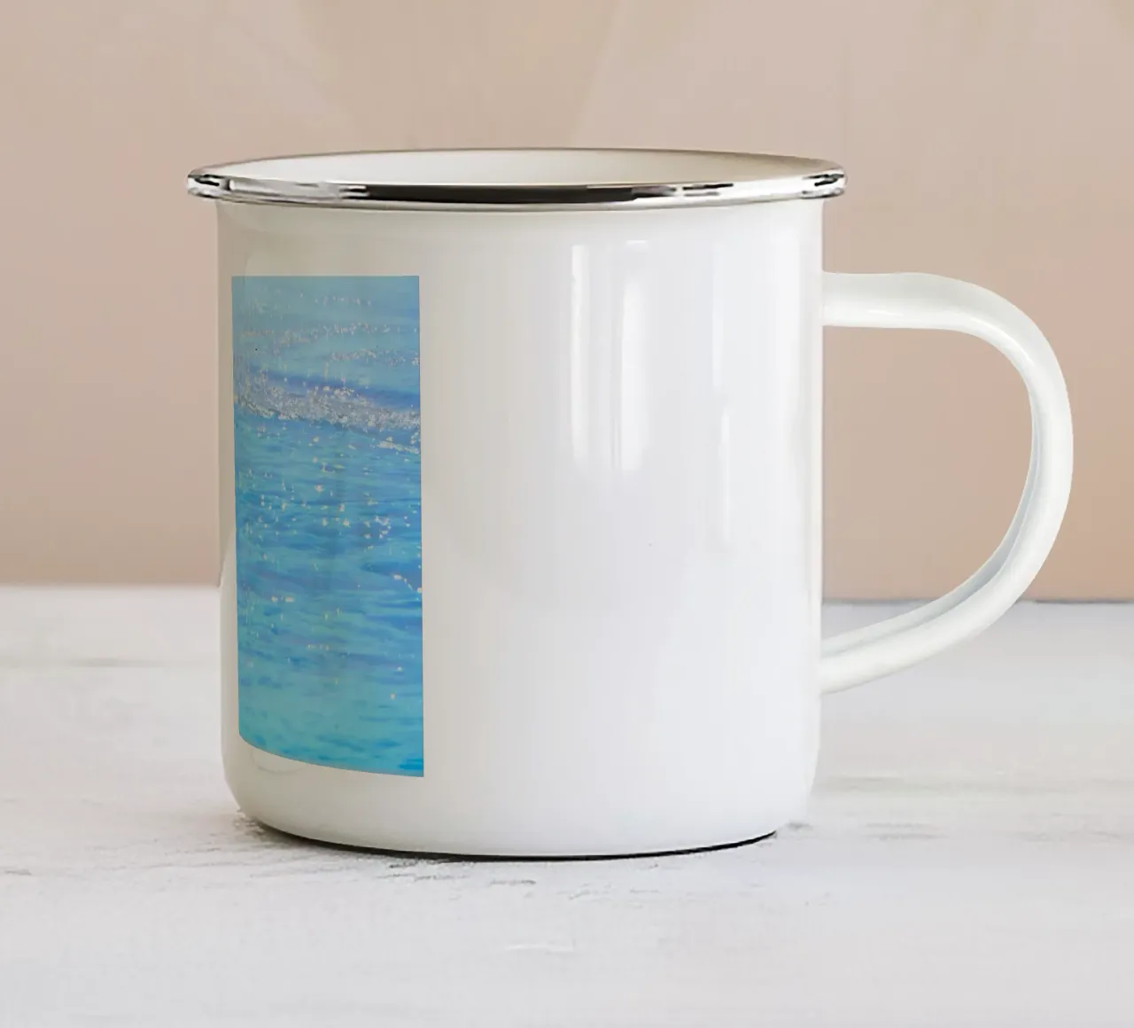 ruhiges Funkeln Emaille Tasse von Bleu