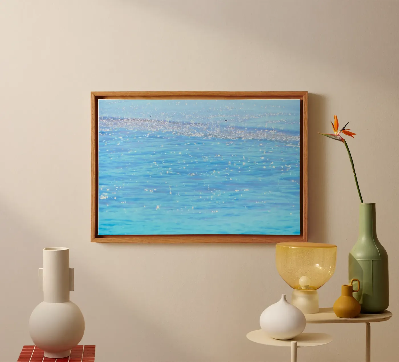 tranquil sparkle canvas van Bleu
