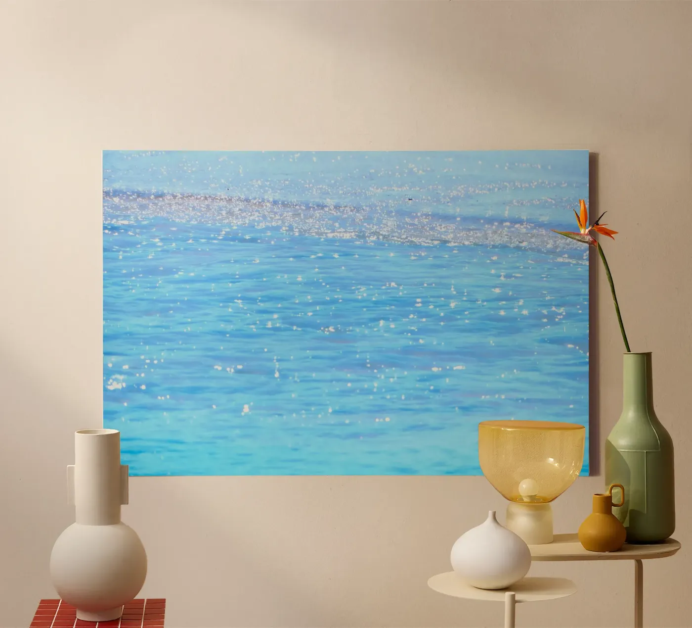 tranquil sparkle toile de Bleu