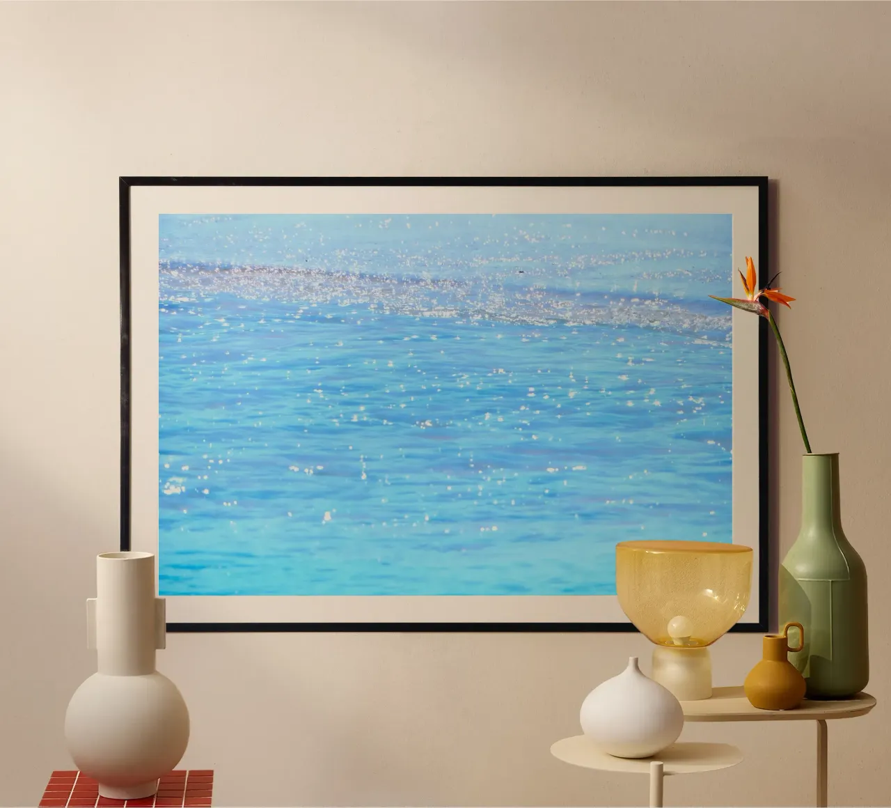 éclat tranquille poster de Bleu