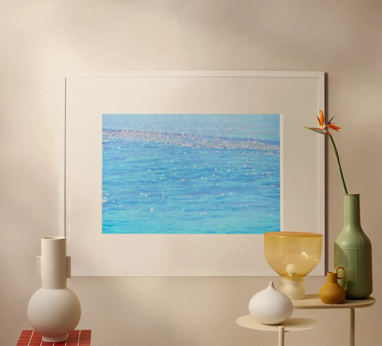 éclat tranquille poster de Bleu