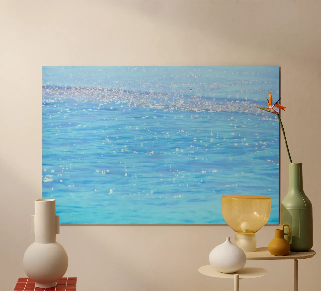 éclat tranquille poster de Bleu