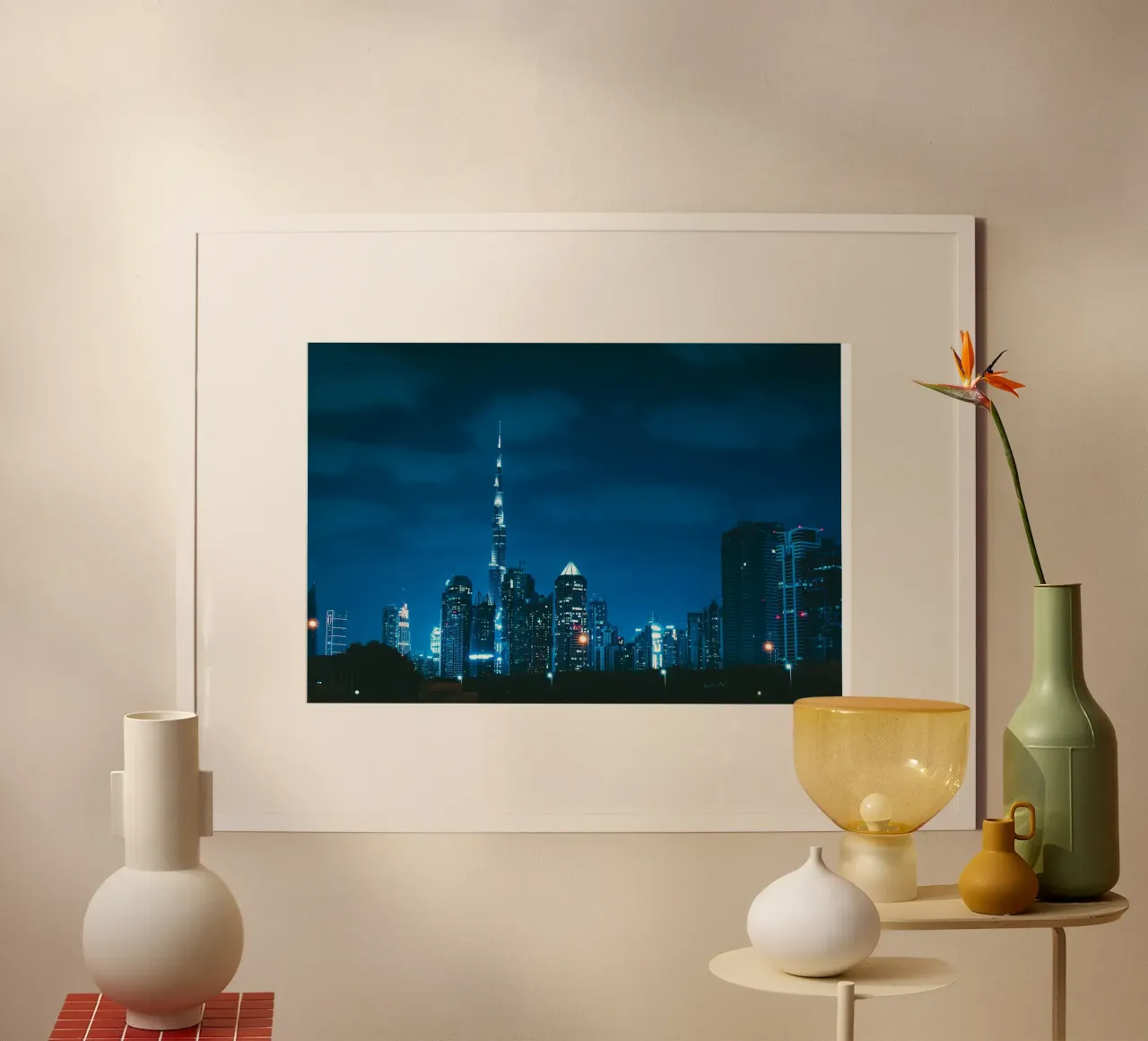 quartiere dei grattacieli poster con telaio in plastica da Bleu
