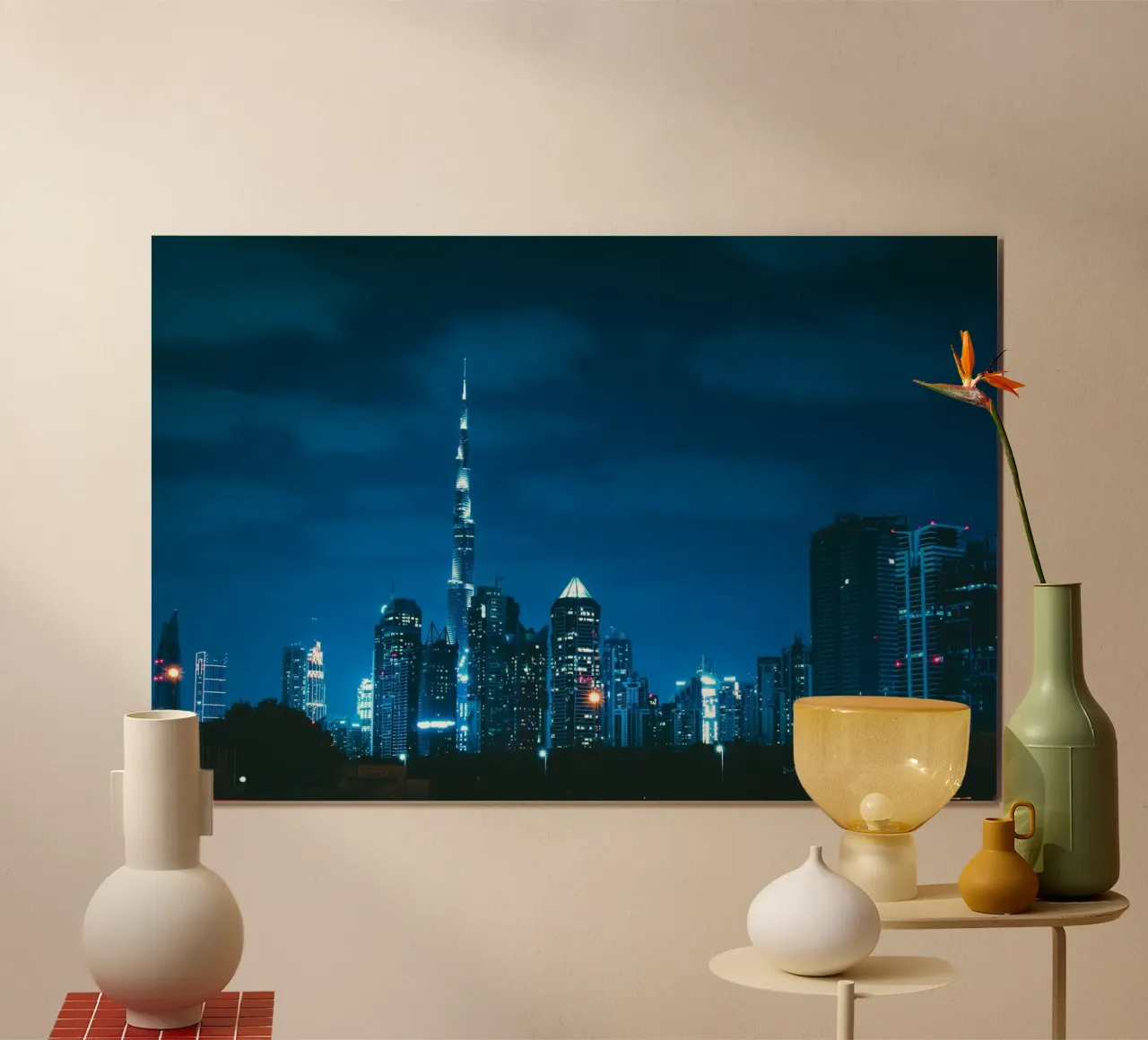quartiere dei grattacieli poster con telaio in plastica da Bleu