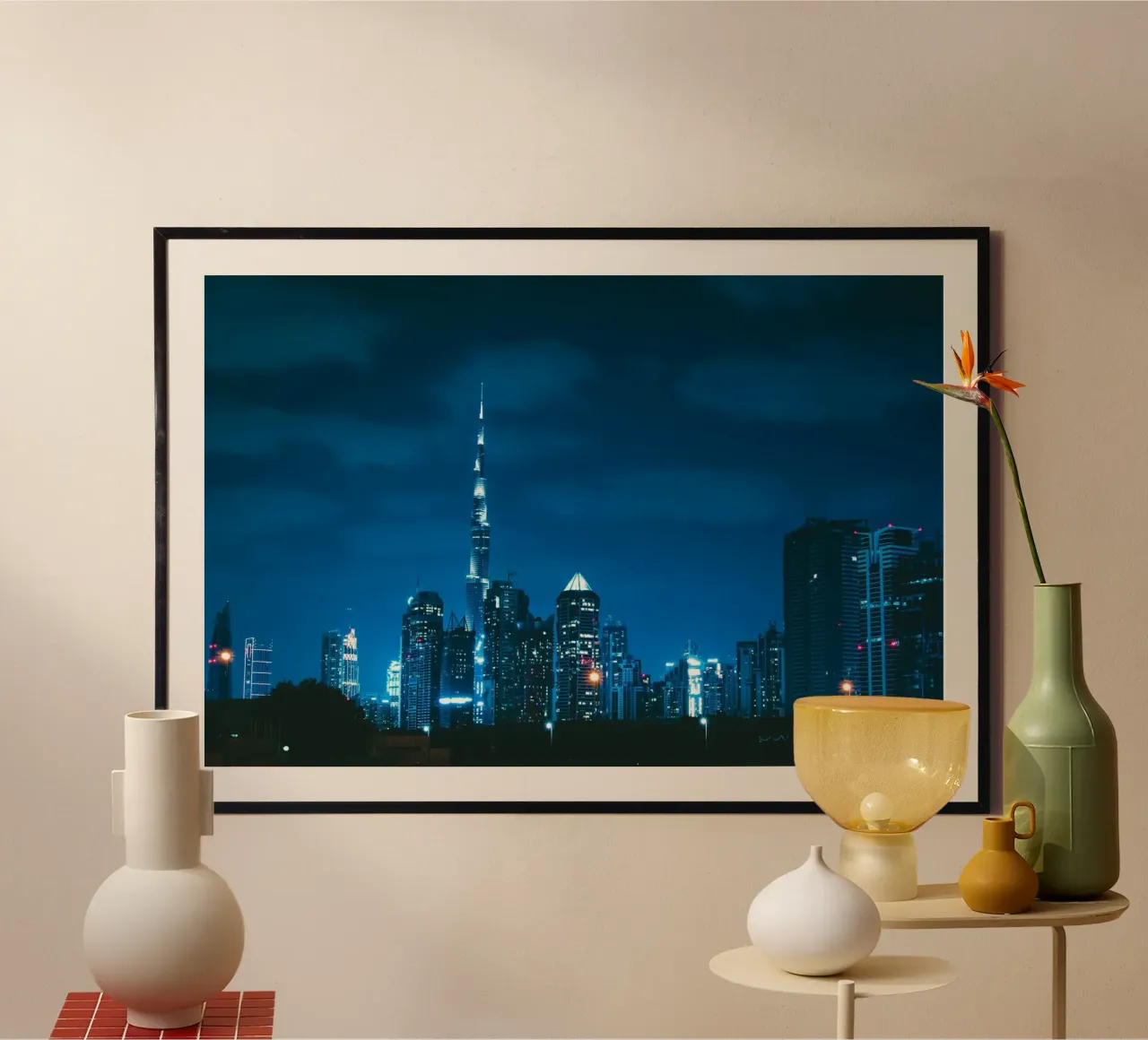 quartiere dei grattacieli poster con telaio in plastica da Bleu