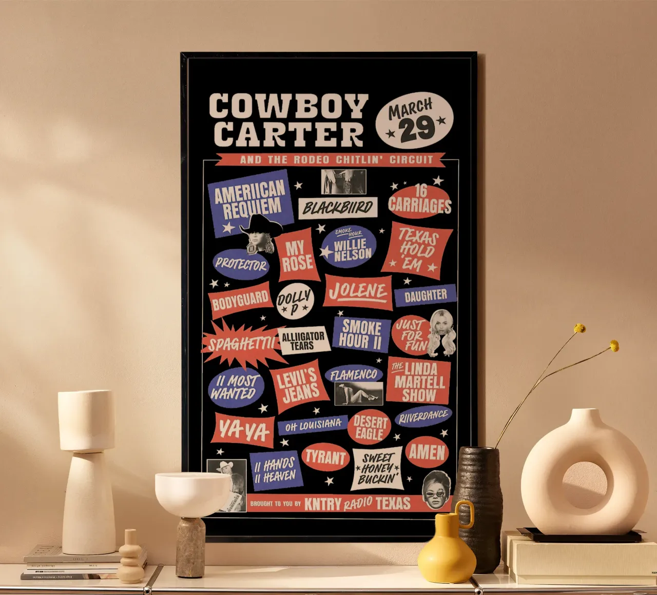 Sii il cowboy Carter poster da martina